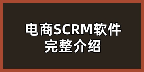 电商SCRM软件完整介绍